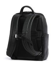 PIQUADRO BLACK SQUARE Leather backpack for 14" laptop Black - Laptop backpacks - 2