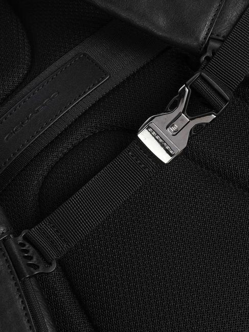 BLACK SQUARE Leather backpack for 14" laptop Black - Laptop backpacks