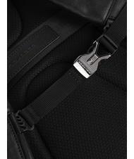 PIQUADRO BLACK SQUARE Leather backpack for 14" laptop Black - Laptop backpacks - 3