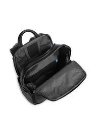 PIQUADRO BLACK SQUARE Leather backpack for 14" laptop Black - Laptop backpacks - 4