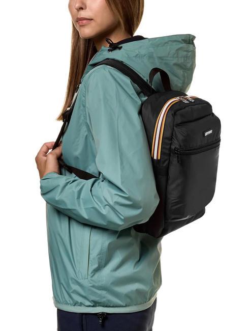 LAON Small nylon backpack black pure - Backpacks & School and Leisure