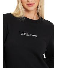 GUESS JEANS LOGO Regular fit crewneck sweatshirt jetbla - Women's Sweatshirts - 3