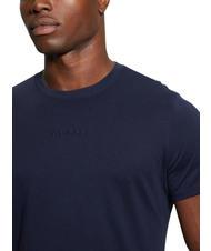 GUESS PIMA Cotton T-shirt with embroidered logo smartblue - T-shirt - 3