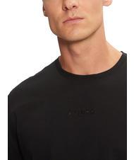 GUESS PIMA Cotton T-shirt with embroidered logo jetbla - T-shirt - 4