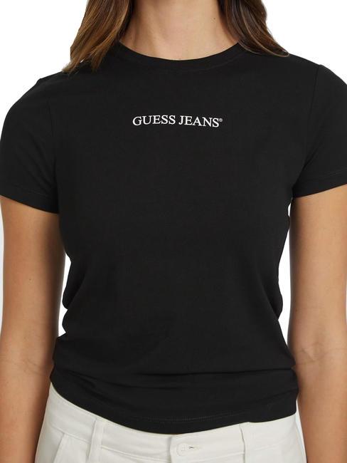 SLIM LOGO Slim-fit stretch t-shirt jetbla - T-shirt