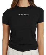 GUESS JEANS SLIM LOGO Slim-fit stretch t-shirt jetbla - T-shirt - 3