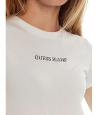 GUESS JEANS SLIM LOGO Slim-fit stretch t-shirt purwhite - T-shirt - 3