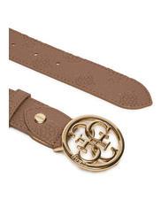 GUESS CRESIDIA Adjustable belt with 4G buckle dark taupe - Belts - 3