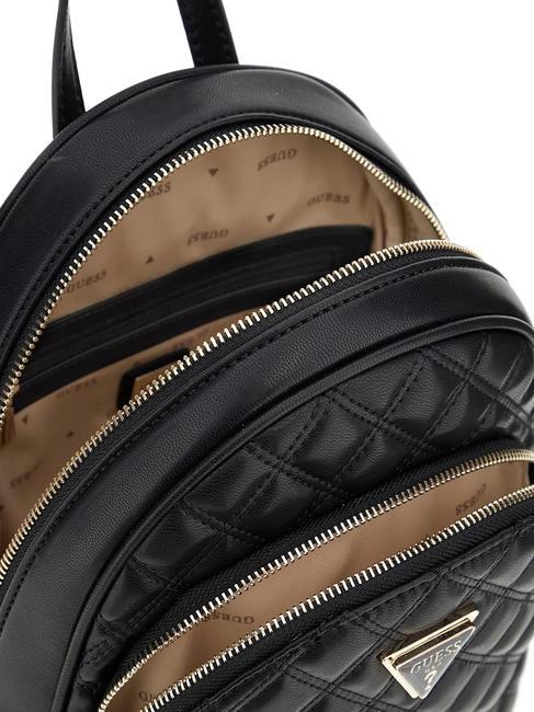 GIULLY Quilted backpack 2 compartments BLACK - Women’s Bags