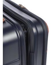 BRIC’S BELLAGIO Expandable cabin trolley with PC and USB holder Blue / Leather - Hand luggage - 8
