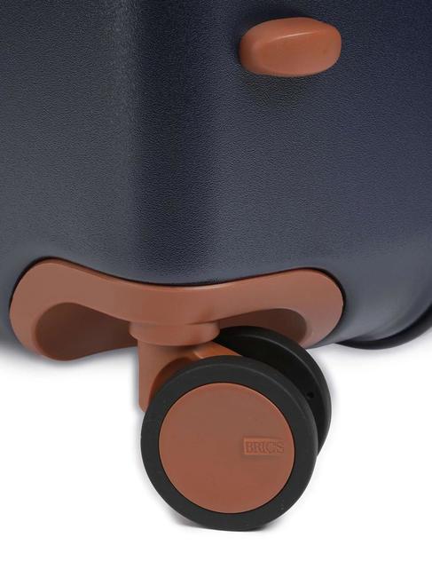 BELLAGIO Large expandable trolley Blue / Leather - Rigid Trolley Cases