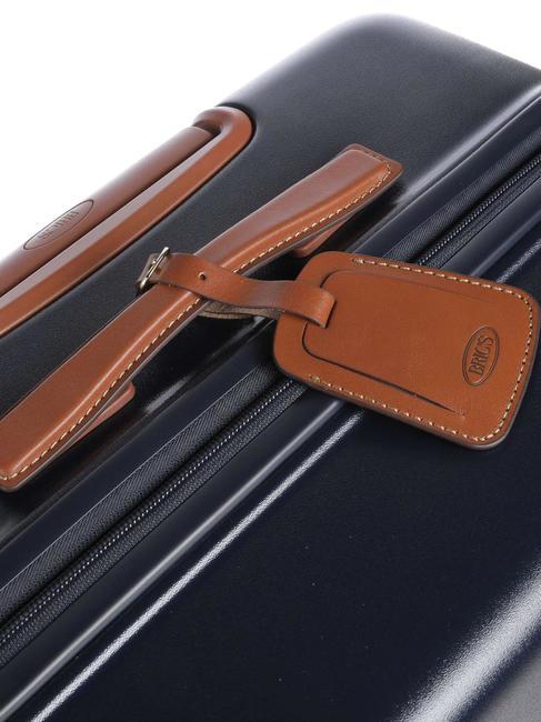 BELLAGIO Medium-large expandable trolley Blue / Leather - Rigid Trolley Cases