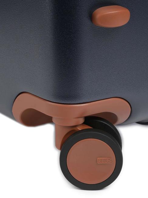 BELLAGIO Medium-large expandable trolley Blue / Leather - Rigid Trolley Cases