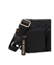 LOVE MOSCHINO EASY GO Nylon shoulder bag Black - Women’s Bags - 3