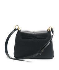 THE BRIDGE ELISABETTA Leather shoulder bag with flap Black Gold - Women’s Bags - 3