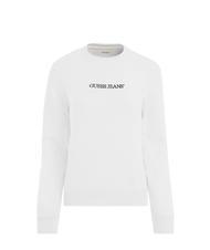 GUESS JEANS LOGO Regular fit crewneck sweatshirt purwhite - Women's Sweatshirts - 4