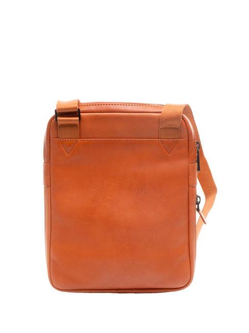 CAMPIONARIO - X18 Large leather bag orange2 - Over-the-shoulder Bags for Men