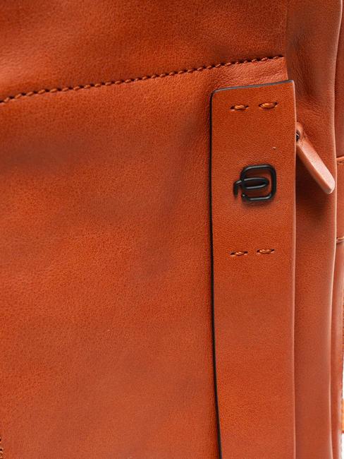 CAMPIONARIO - X18 Large leather bag orange2 - Over-the-shoulder Bags for Men