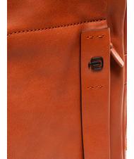 PIQUADRO CAMPIONARIO - X18 Large leather bag orange2 - Over-the-shoulder Bags for Men - 4