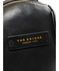 THE BRIDGE DOMITILLA Leather backpack Black Gold - Women’s Bags - 3