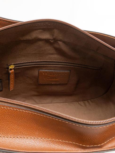 DOMITILLA  Shoulder shopper, in leather BROWN - Women’s Bags