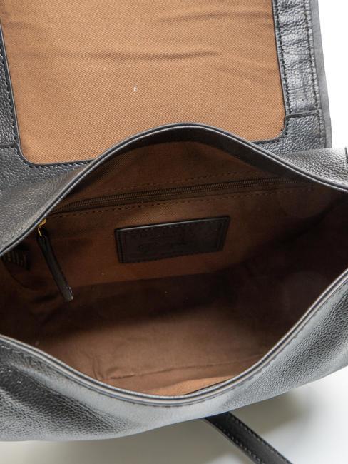 DOMITILLA Shoulder bag, leather Black Gold - Women’s Bags