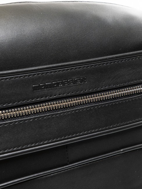 BICOLOR Leather backpack for 15.6" laptop black/black - Laptop backpacks