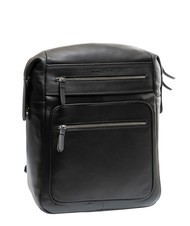 MOMO DESIGN BICOLOR Leather backpack for 15.6" laptop black/black - Laptop backpacks - 4