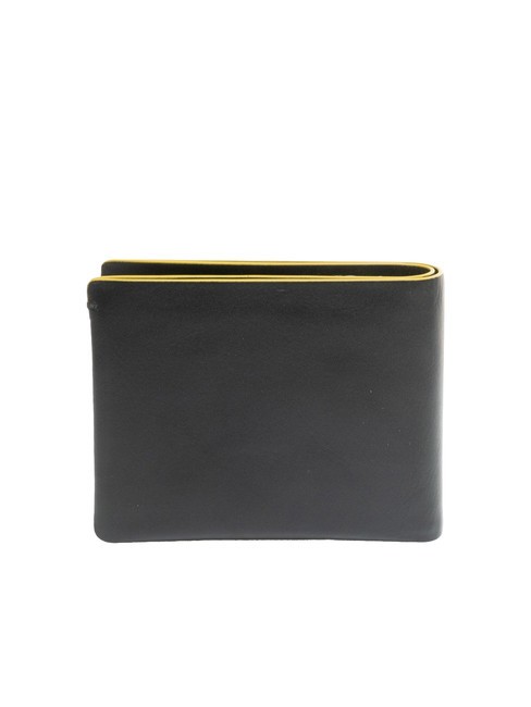 BICOLOR Leather Coin Purse Wallet black/yellow - Men&rsquo;s Wallets