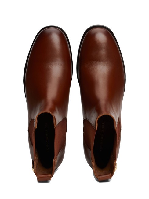 STUD LOW CHELSEA Leather ankle boot cognac brown - Women’s shoes
