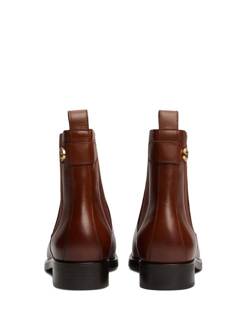 STUD LOW CHELSEA Leather ankle boot cognac brown - Women&rsquo;s shoes