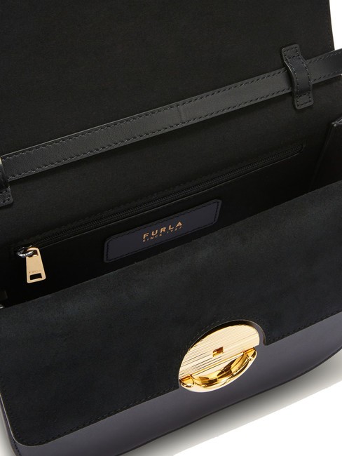 SFERA Leather bag with shoulder flap Black - Women’s Bags