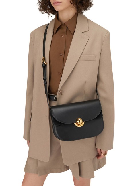 SFERA Leather bag with shoulder flap Black - Women’s Bags