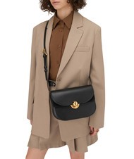 FURLA SFERA Leather bag with shoulder flap Black - Women’s Bags - 7