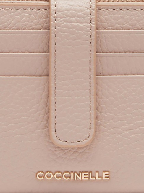 METALLIC SOFT Mini leather wallet rosette - Women&rsquo;s Wallets