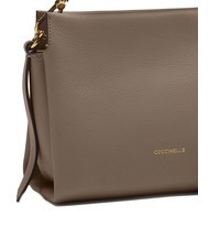 COCCINELLE BOHEME GRANA DOUBLE Handbag, with shoulder strap, in leather warm t./rosette - Women’s Bags - 3
