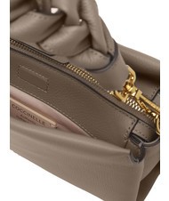 COCCINELLE BOHEME GRANA DOUBLE Handbag, with shoulder strap, in leather warm t./rosette - Women’s Bags - 4