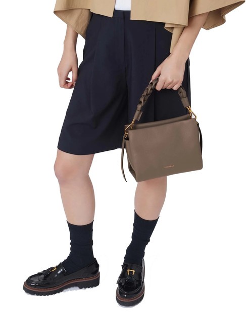 BOHEME GRANA DOUBLE Handbag, with shoulder strap, in leather warm t./rosette - Women’s Bags