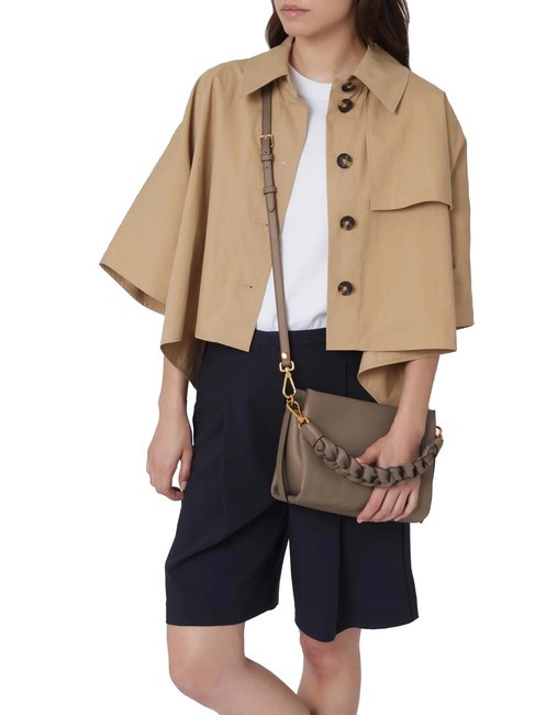 BOHEME GRANA DOUBLE Handbag, with shoulder strap, in leather warm t./rosette - Women’s Bags