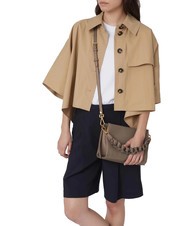 COCCINELLE BOHEME GRANA DOUBLE Handbag, with shoulder strap, in leather warm t./rosette - Women’s Bags - 6