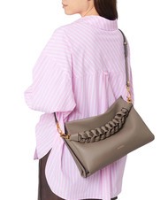 COCCINELLE BOHEME GRANA DOUBLE Handbag, with shoulder strap, in leather warm t./rosette - Women&rsquo;s Bags - 5