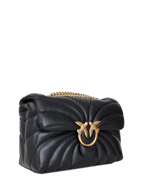 LOVE PUFF CLASSIC Nappa leather shoulder bag black-antique gold - Women’s Bags
