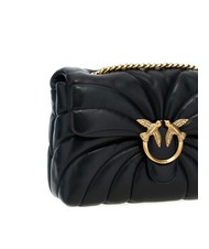 PINKO LOVE PUFF CLASSIC Nappa leather shoulder bag black-antique gold - Women’s Bags - 4