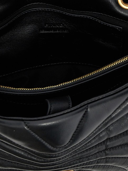 LOVE PUFF CLASSIC Nappa leather shoulder bag black-antique gold - Women’s Bags