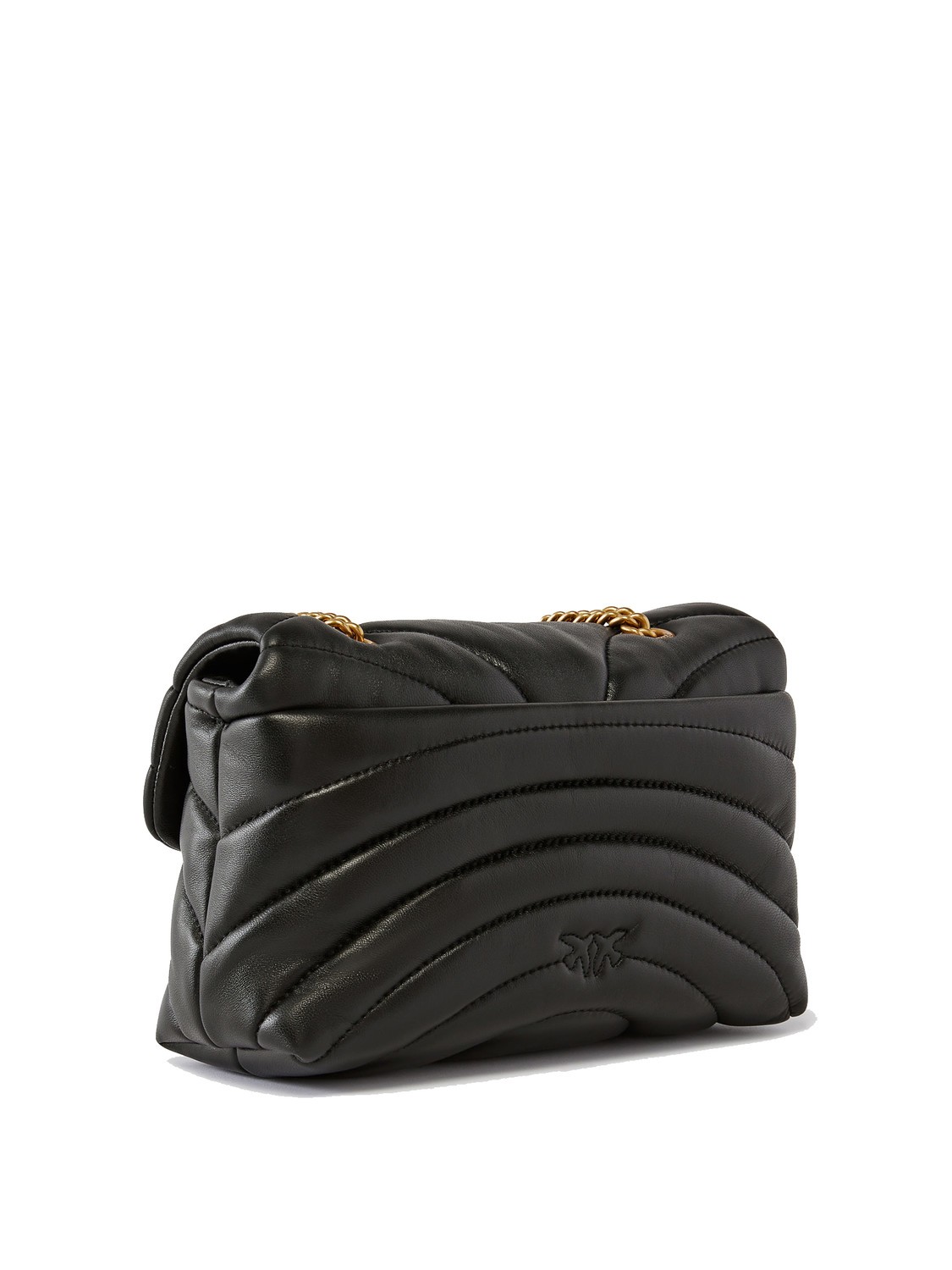 Pinko Love Puff Mini Mini Shoulder Bag In Nappa Black Antique Gold Buy At Outlet Prices