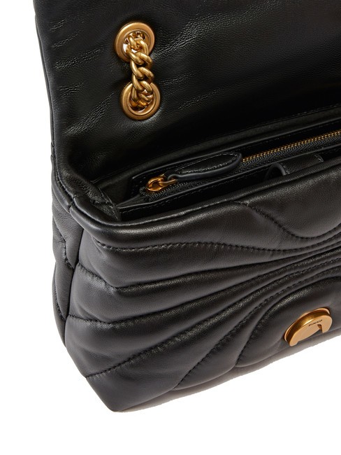 LOVE PUFF MINI Mini shoulder bag in nappa black-antique gold - Women&rsquo;s Bags