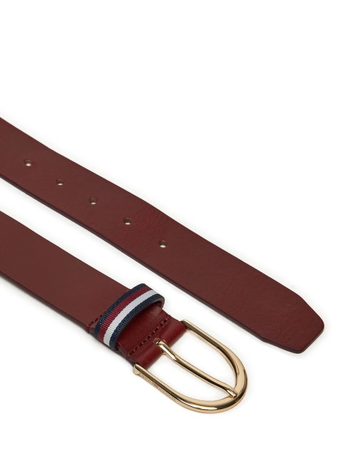 CORPORATE Leather belt rouge - Belts