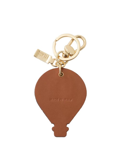 GEO CLASSIC Hot air balloon pendant keychain NATURAL - Key holders