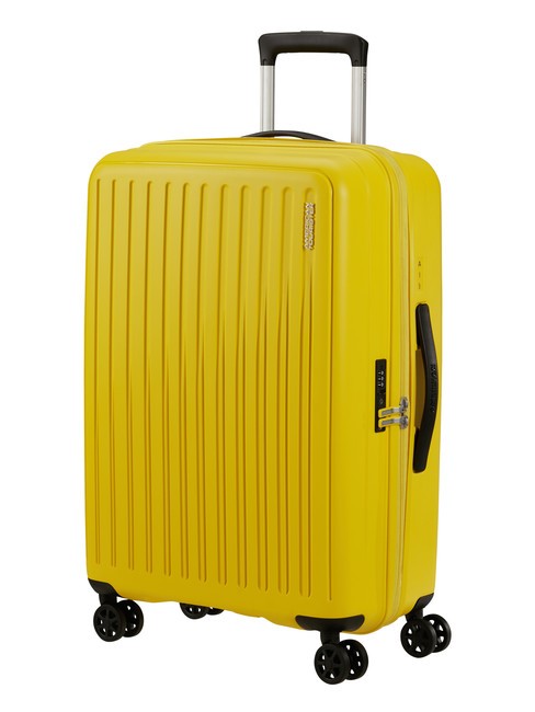 REJOY Medium size trolley electric yellow - Rigid Trolley Cases