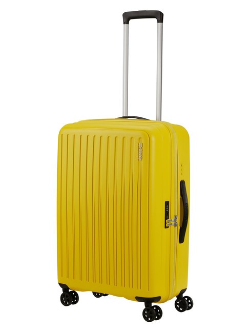 REJOY Medium size trolley electric yellow - Rigid Trolley Cases